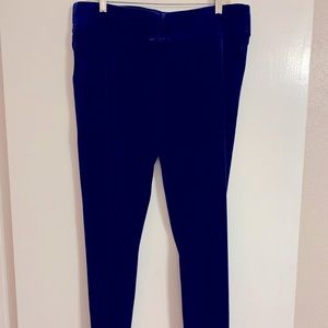 Loft Midnight Blue Velvet Feel Leggings